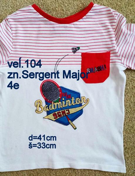 Chlapčenské tričko veĺ.104, sergent major,104