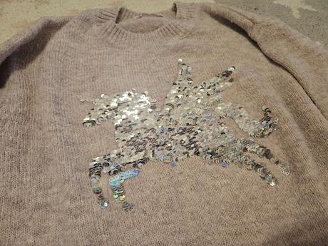 Pudrovy pulovrik, h&m,134