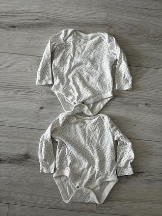 2 rovnaké biele body s jemným vzorom, f&f,74