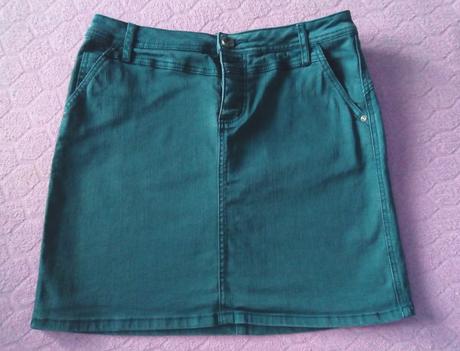 Zelená riflová sukňa, street one,40