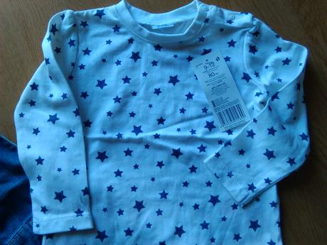 Rifle a tričko s dlhým rukávom na 9-12 mesiacov, f&f,74