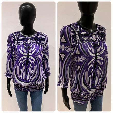 Dámska fialová vzorovaná blúzka s.oliver (m), s.oliver,m