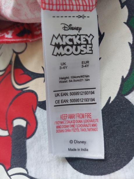 Pyzamo mickey a minnie veľ.98/104, disney,98