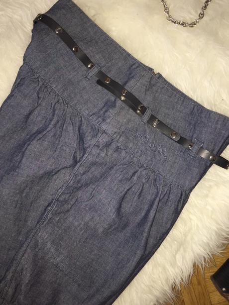 Puntkove riflove perfektne sortky, xs