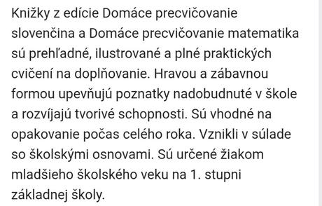 Domáce precvičovanie slovenčina 3.ročník zš, 