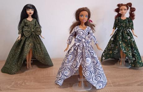 Vianočné šaty pre barbie, 