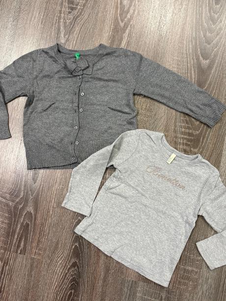 Benetton - štylovy svetrik a tričko na 2roky, benetton,92
