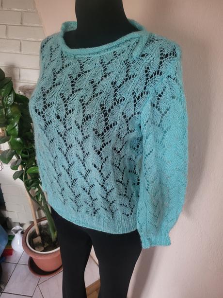 Svetrik l/xl strikovany - pleteny - rucna praca, l