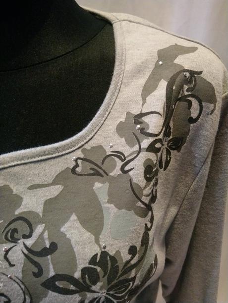 Dámsky sivý top s motívom, tigi, vel. xl/xxl, xxl