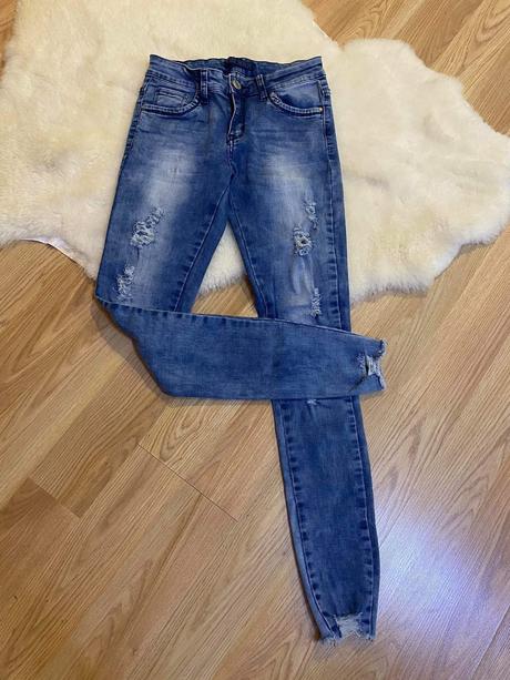 Rifle s vysokým pásom, denim,36