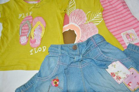 Flip-flop háremky + tričko, super stav, next,98