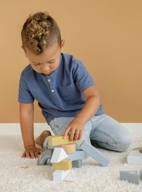 Little dutch vozíček s kockami blue ocean 7021ld, 