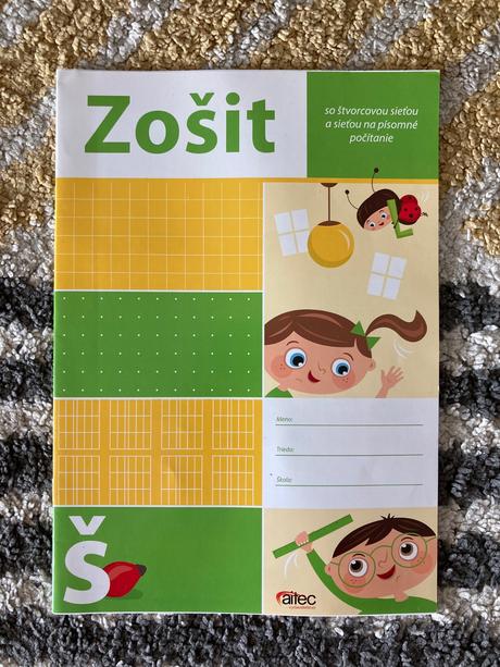 Zošit š- zošit s pracovnými listami na matematiku, 