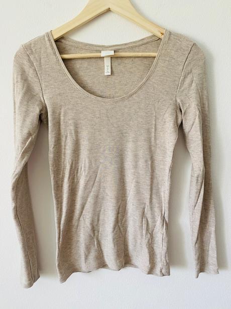 H&m tričko s dlhým rukávom, h&m,s