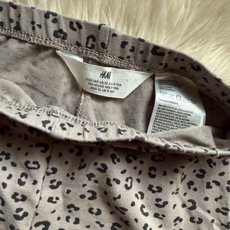 Leginy h&m leopardí vzor vel 140, h&m,140