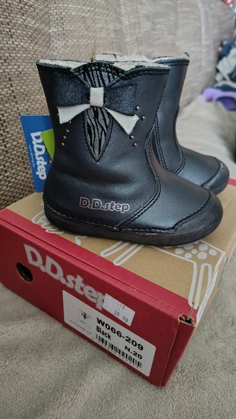Zimné kožené čižmičky dd step, d.d.step,20