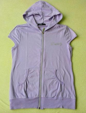Letná mikinka s kapucou vo farbe lila, l