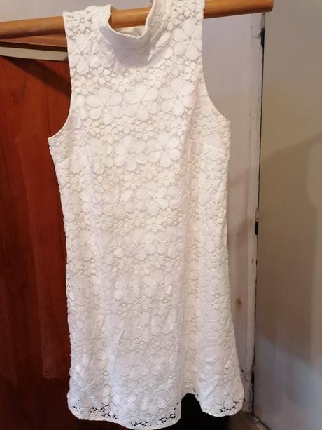 Biele krajkové šaty, f&f,36
