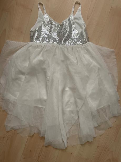 Šaty biele 6-7 rokov, h&m,122
