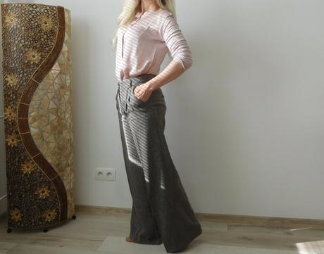 Nohavice pružné zrnitá látka 34, orsay,34