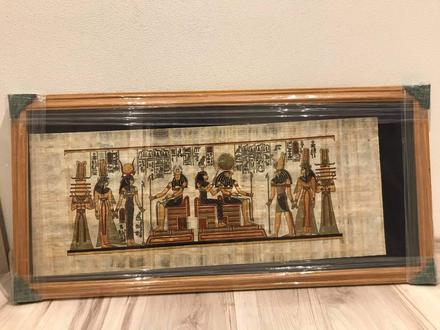 Egyptský papyrus výrazný originál s históriou, 