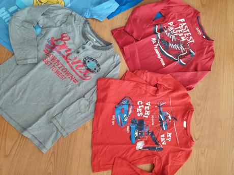 4x dlhe tricko a 1x kratke tricko 122, 122