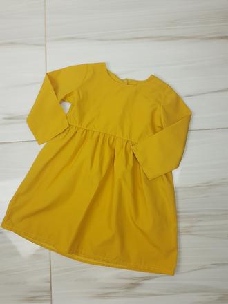 Detské horčicové šaty 98/104, 98
