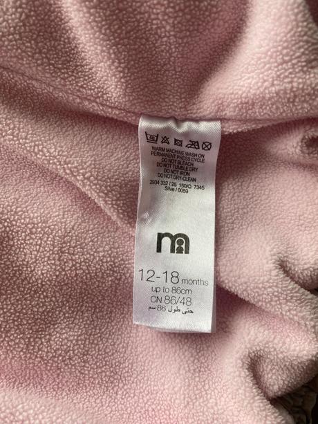 Zimná bundička s mašličkami, mothercare,86