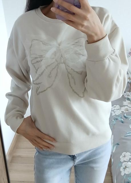 Bezova mikina s vysivkou, m