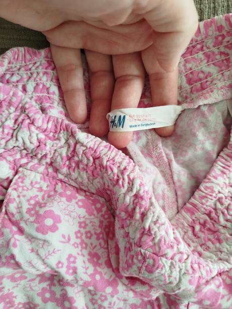 Letne nohvaice a tricko 122, h&m,122