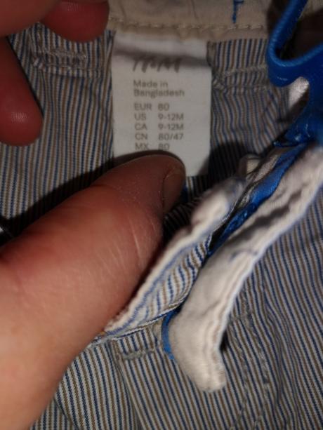 Letné nohavice, h&m,80