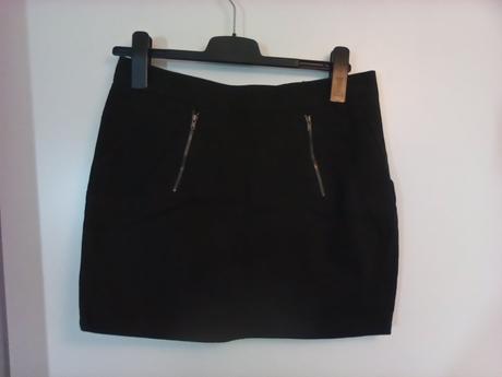 Čierna sukňa so zipsami, house,m