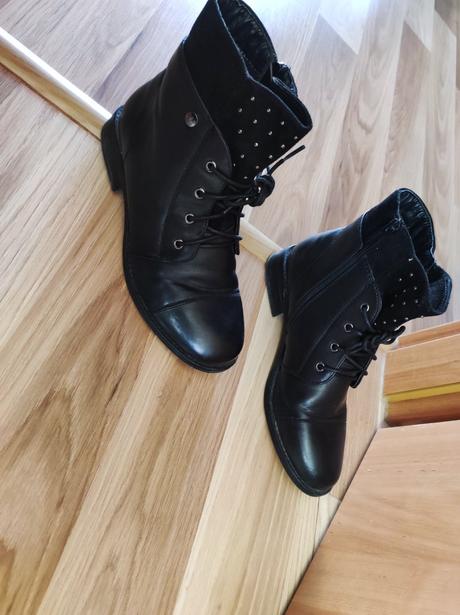 Čierne kotníkové topánky, 36