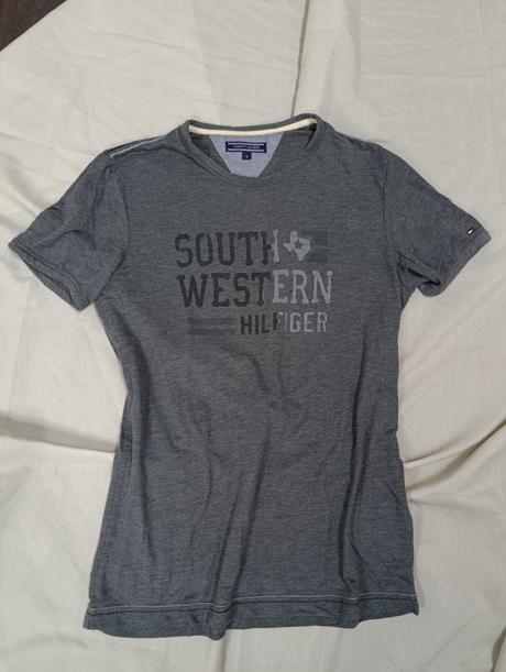 Tommy hilfiger pánske sivé tričko, tommy hilfiger,s