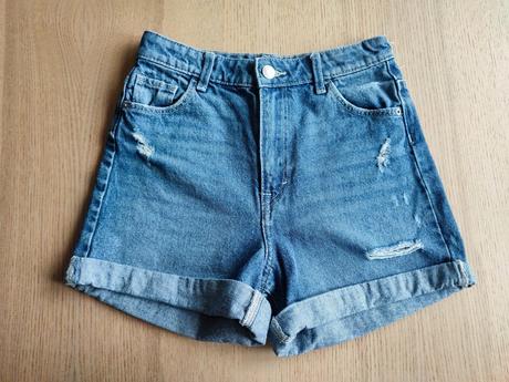 Rifľové šortky 146/152, h&m,146