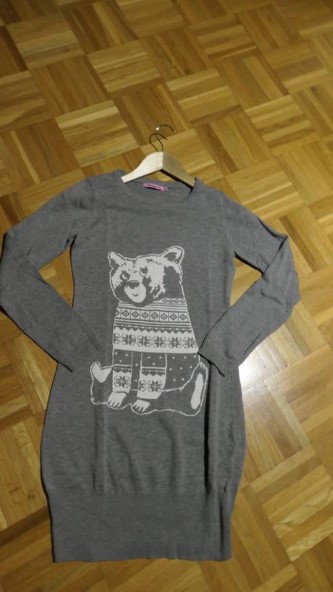 Incity nadherne svetrikove saty s medvedom m/l, m