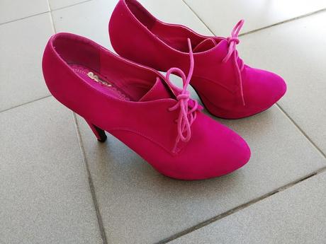 Pink šnurovačky s platformou, 40