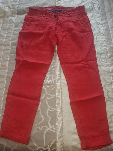 Cervene lanove nohavice, mexx,36