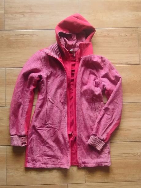 Dlhá bavlneno-vlnená mikina,tepláková bunda, l