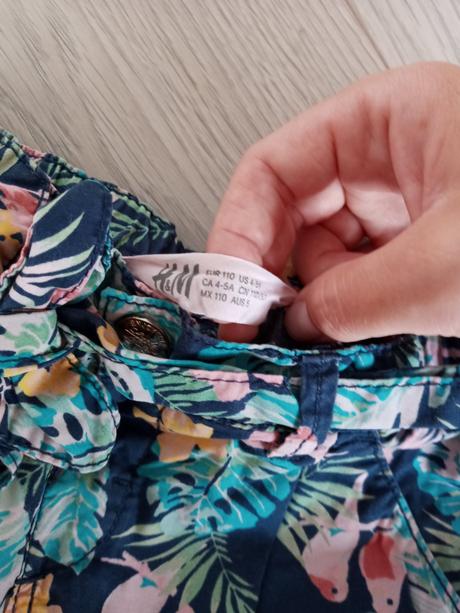 Vtacikove modre kratasky, h&m,110