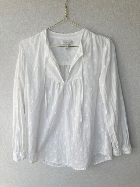 J. crew snehobiela blúzka, xs
