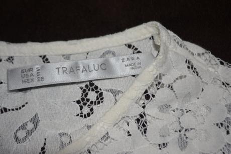Zara, čipkovaný cropp top, veľ. s, zara,s