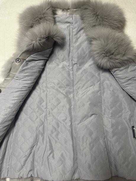 Sivá kožušinová vesta z pravej líšky, l / m