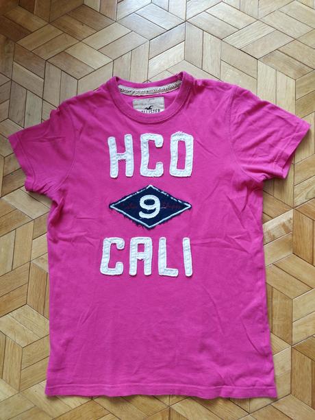 Cyklámenove voľne tričko veľ.s-m, hollister,m