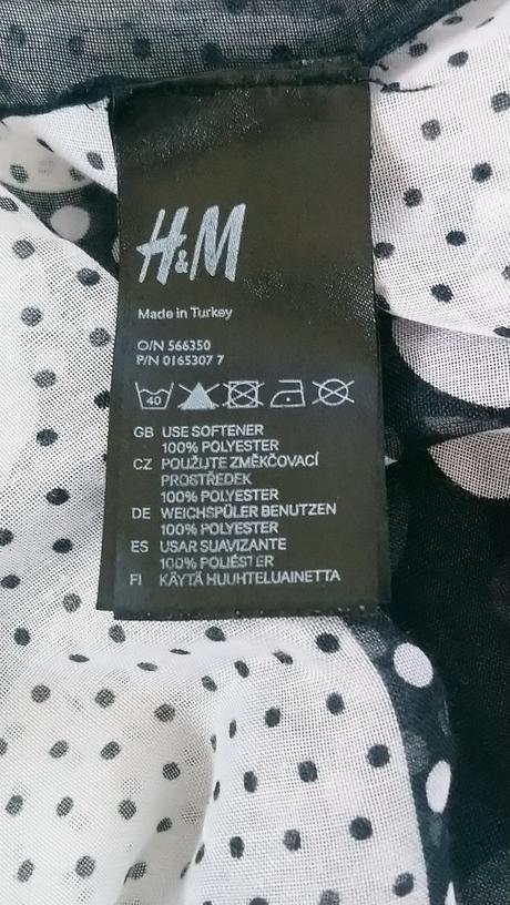 Dámska tenká velká bodkovaná šatka, h&m, h&m