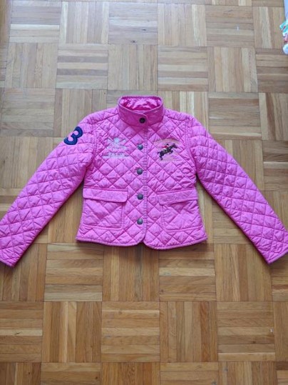 Ralph lauren krasna presivana dievcenska bunda 7r, ralph lauren,122