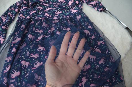 Šaty unicorn s tylom-140, 140