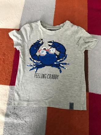 Tričko s meniacimi flitrami - zn. c&a, veľ. 116, c&a,116