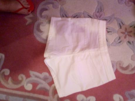 Riflové biele, denim,m