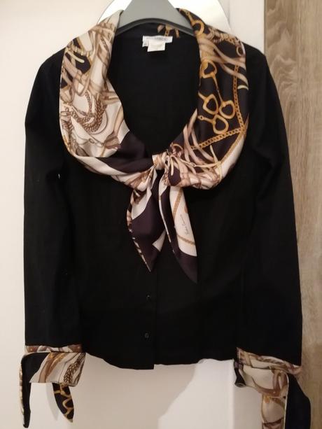 Bluzka s efektom šatky z londýna, l